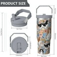 thumbnail image 4 of 30 Oz Tumbler Spanish Hound Grey Tumbler with Lid and Straw, Birthday Gift Cup for Friend Women Men Coffee Travel Mug Thanksgiving Day Halloween Christmas Gift Water Bottle, 4 of 7