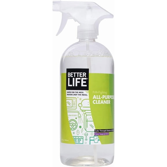 All Purpose Cleaner - Multipurpose Home and Kitchen Cleaning Spray for Glass, Countertops, Appliances, Upholstery & More - Multi-surface Spray Cleaner - 32oz Clary Sage & Citrus
