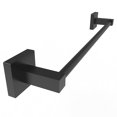 thumbnail image 1 of Ruacq Toallero Individual De 16 Pulgadas, Color Negro Mate, Toalleros De Baño Cuadrados, Toallero De Baño, Acero Inoxidable Sus304, Moderno, Montado En La Pared, Longitud Total 18 Pulgadas, 1 of 5