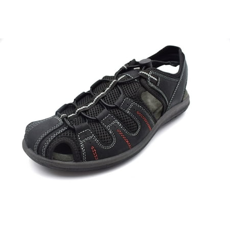

Men s Casual Leather Sandals - Sports Sandals - Hiking Sandals AR-80 Black 10.5