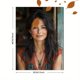 thumbnail image 3 of Qisvanset 12x16 Inch Bohemian Woman Portrait Canvas Wall Art, Ethnic Style Gypsy Lady Oil Painting, Rustic Hippie Home Decor for Living Room Bedroom, 3 of 8