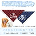 thumbnail image 3 of Big Brother Dog Bandana 2 Pack Plaid Dogs Bandanas Triangle Pet Scarf Pregnancy Announcement Gender Reveal Outfit Gift for Dog Lover Owner (Blue,Red) Small, 3 of 6