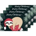 thumbnail image 5 of EREHome Christmas Sloth Placemat Plate Holder Set of 4, Table Mats Protector 12x18 inch, 5 of 5