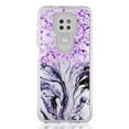 thumbnail image 5 of Rosebono Moto G Play 2021 Hybrid Glitter Epoxy Cell Phone Case, Purple, 5 of 6