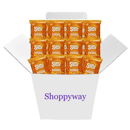 SunChips Harvest Cheddar Flavored Multigrain Snacks, 1.5-Ounce Bags, Pack of 12 Bundled by Shoppyway