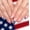 B2, variant on YTTAL Buy 2 Get 1 Free,  4th of July Press On Nails, 24PCS Red White Blue Glitter Short Square Fake Nails, Patriotic Independence Day False Nails for Women,  Nail Art for Holiday Party