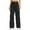 Black, variant on HNMKIU Girls Wide Leg Dress Pants Preppy School Trousers For Teen Youth Fashion Black,9-10 Years