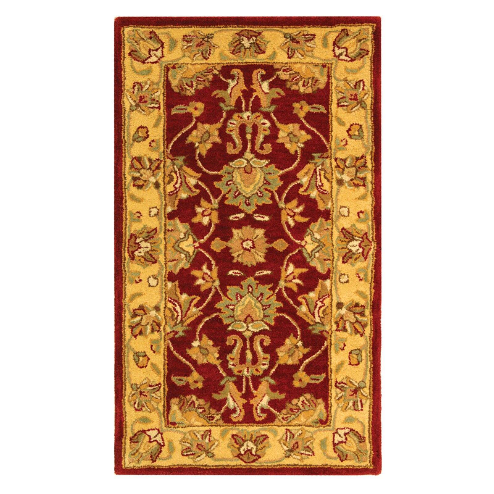 SAFAVIEH Heritage Regis Traditional Wool Runner Rug, Red/Gold, 2'3" x 14' - image 2 of 9