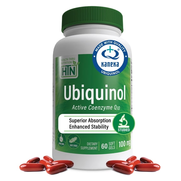 Ubiquinol 100mg CoQ-10 (Kaneka™) 60 Softgels (Non-GMO) by Health Thru Nutrition