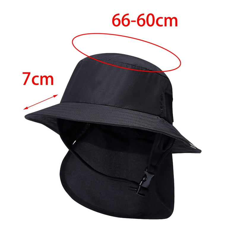 3x Surf Bucket Hat with Chin Straps Angler for Outdoor Watersports