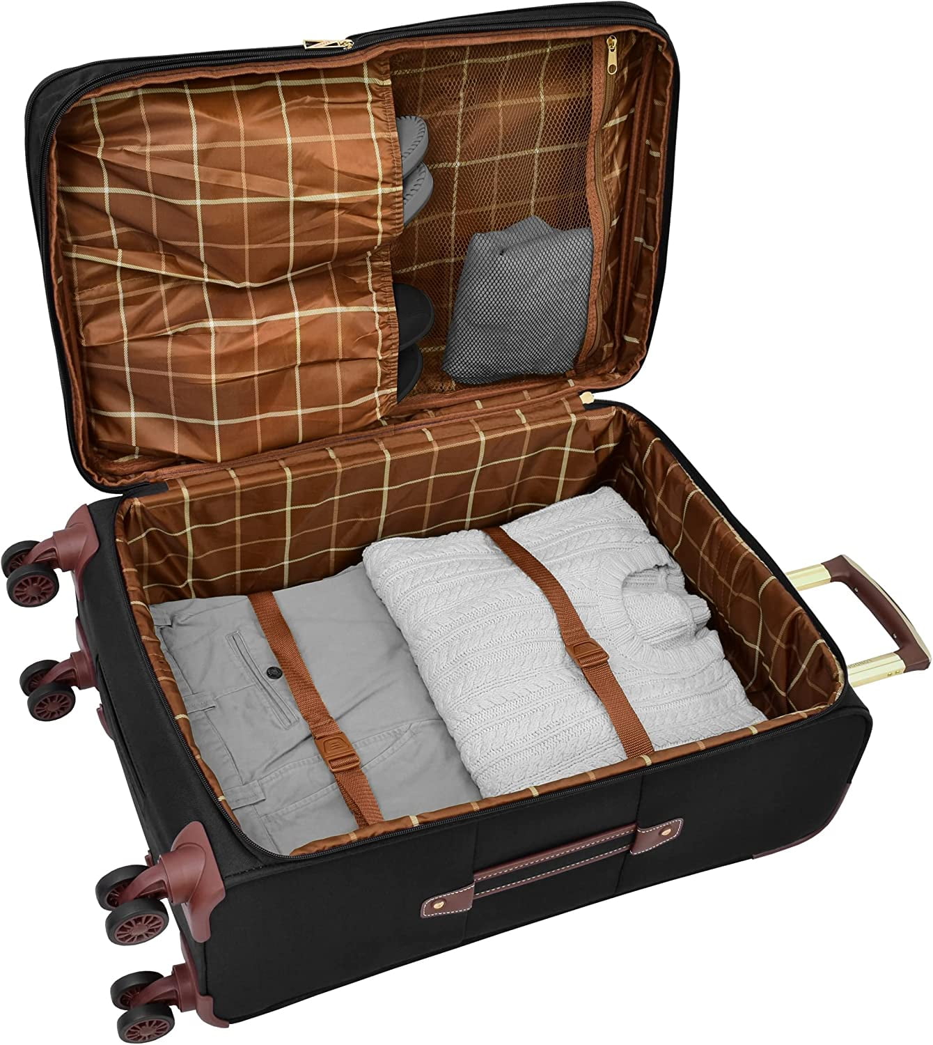 London Fog Westminster Black 29" Expandable Spinner Upright Luggage