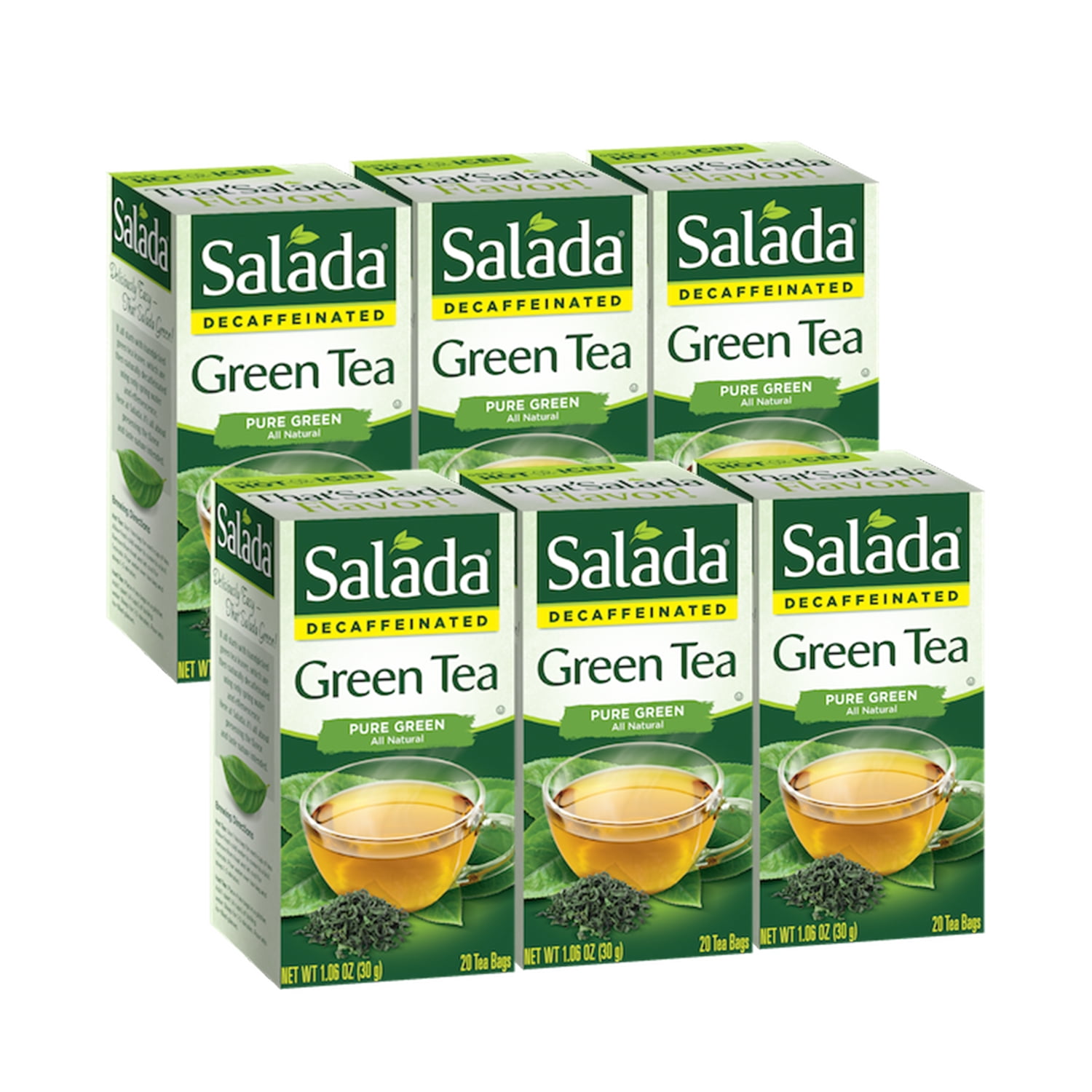 Salada Decaffeinated Pure Green Tea 20ct 6 pack