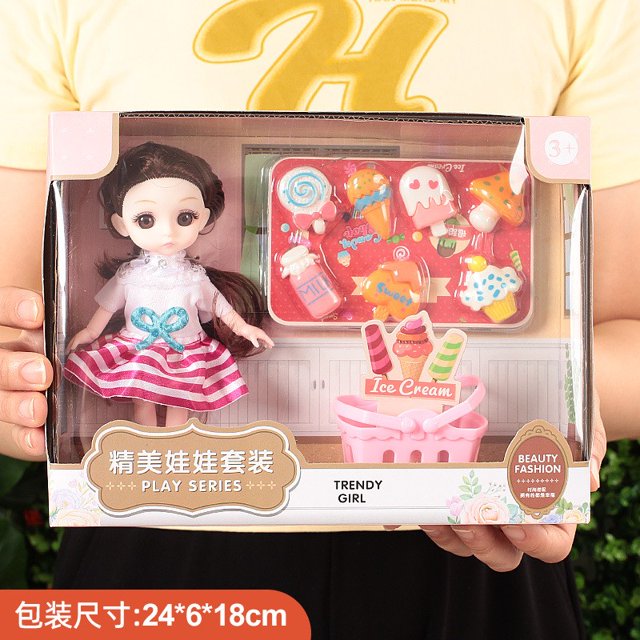 Juego de muebles para muñecas, juguetes de juego de escena encantadora para niña, modelado de simulación, regalo de cumpleaños para niños, accesorios en miniatura para casa de muñecas