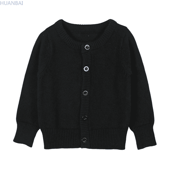 HUANBAI Baby Kids Girls Cardigan Long Sleeve Kid Button Sweater Girl Crew Neck Cardigans Sweater Girls Sweaters Crewneck 12M