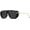 Gold Black Frame - Grey Lens, variant on Aviator Sunglasses for Women, Retro Flat Top Square Shades with Side Shields for Anti-Glare