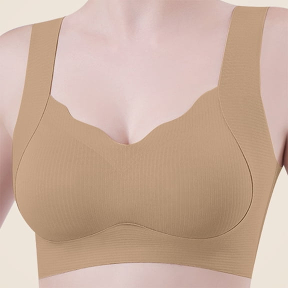 Women's Bra Comfort Wirefree Full Coverage Bra with Embedded for No Underwire Comfortable Sports Bras
