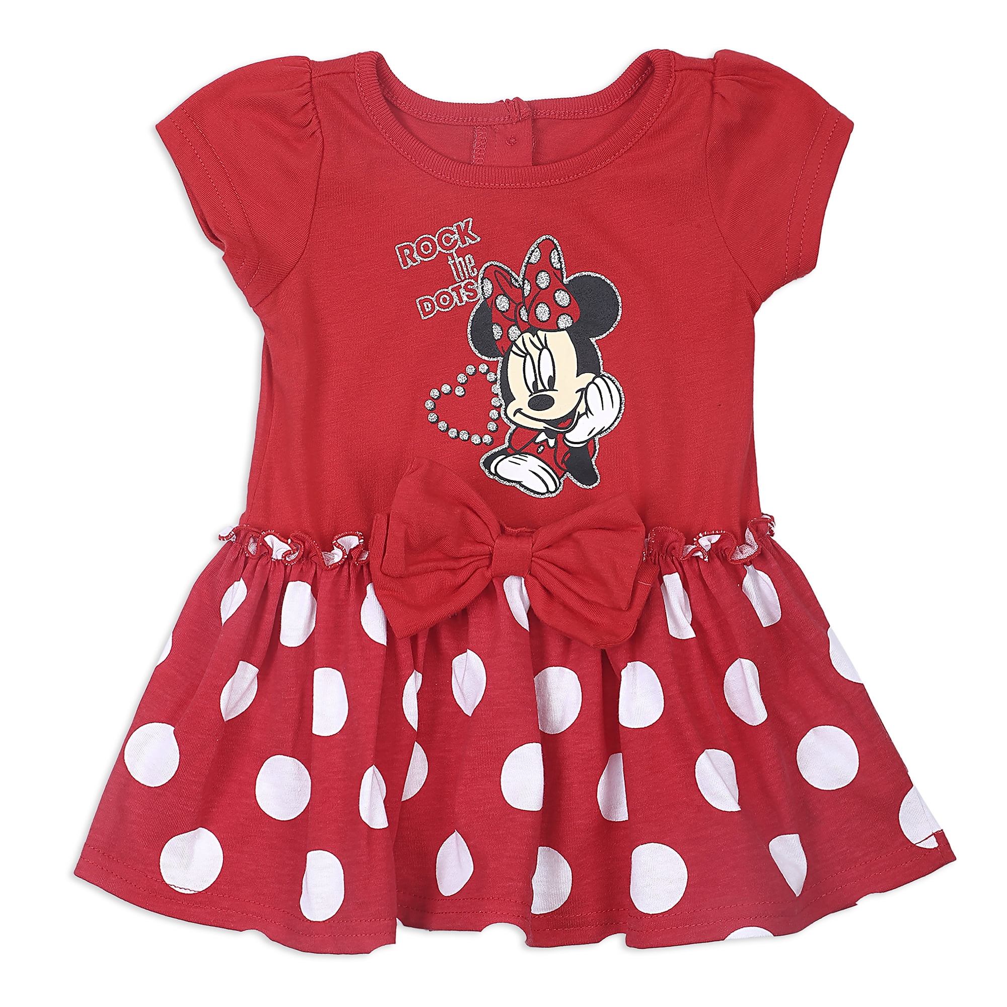Disney Baby Girls' Minnie Mouse Rock The Dots Dresses Set Pack of 2 for Infants