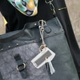 thumbnail image 2 of KAKOWELY PVC Chapstick Pouch Keychain Transparent Sleeve Fashion Lipstick Holder Key Rings (Golden Keychain),3.43X"X1.3"X0.98", 2 of 5