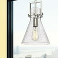 thumbnail image 3 of Innovations Lighting  Newton Cone - 1 Light 10" Stem Hung Pendant Satin Nickel/Seedy, 3 of 4