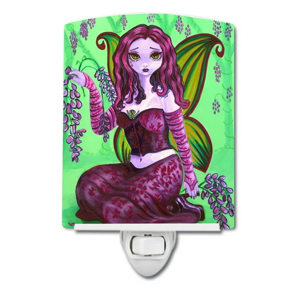 Caroline's Treasures 7377CNL Fairy Lady Wisteria Ceramic Night Light, 6x4x3", multicolor