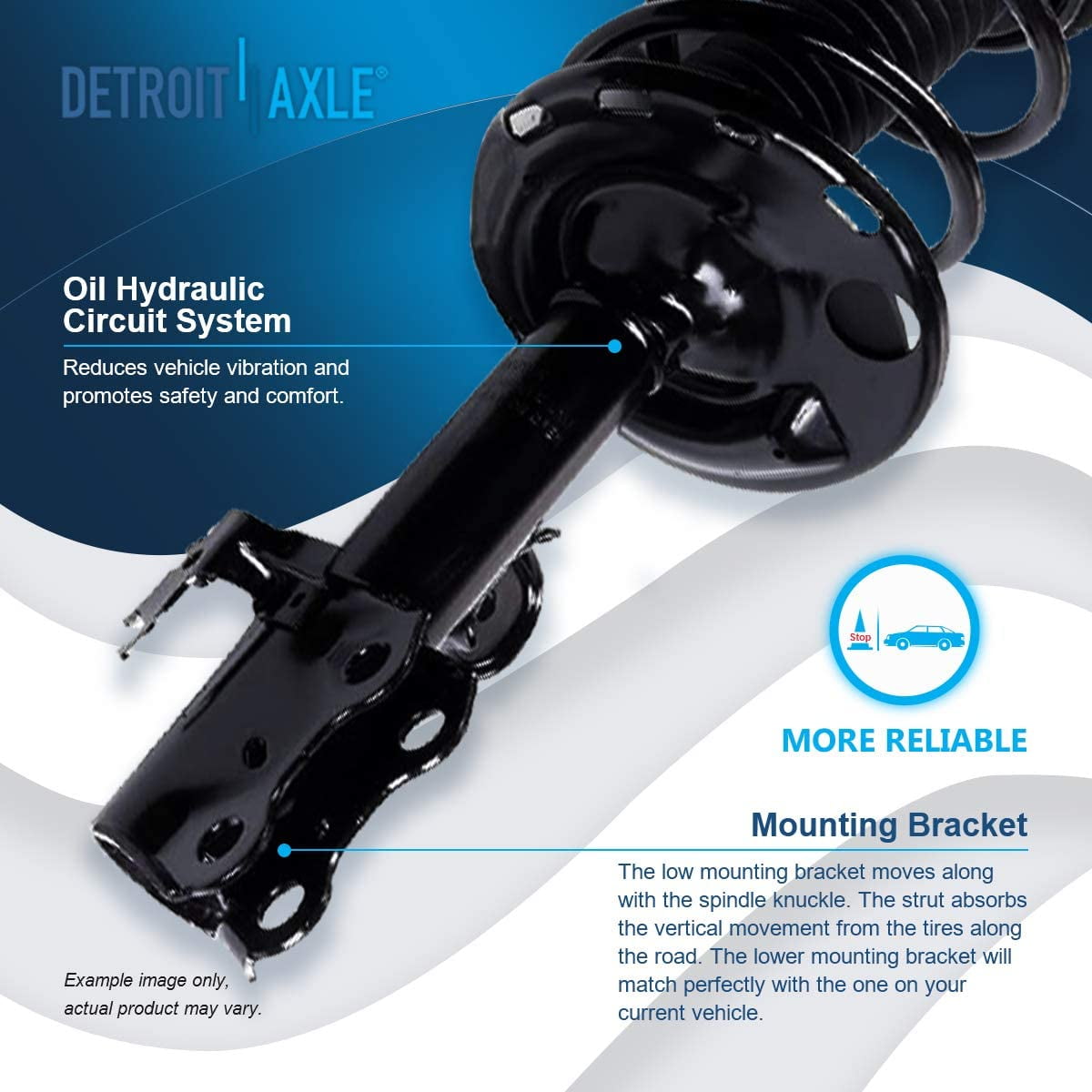 Detroit Axle - 16pc Suspension Kit for 2006-2012 Toyota RAV4 2.4L 2.5L, 2 Ready Front Struts, 2 Shocks, 2 Lower Control Arms, 4 Inner and Outer Tie Rods, 4 Sway Bar Links, 2 Boots, Replacement