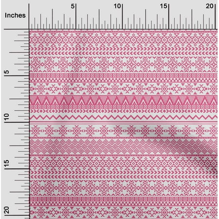 oneOone Viscose Jersey Pink Fabric Aztec Tribal Sewing Craft Projects Fabric Prints By Yard 60 Inch Wide