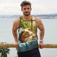 thumbnail image 6 of Salouo Lazy Home Style Guinea Pig for Men's Tank Tops,Sleeveless Muscle Shirts for Men Quick Dry Workout Tank Top Gym Muscle Tee Fitness Bodybuilding Sleeveless T Shirt-X-Large, 6 of 7
