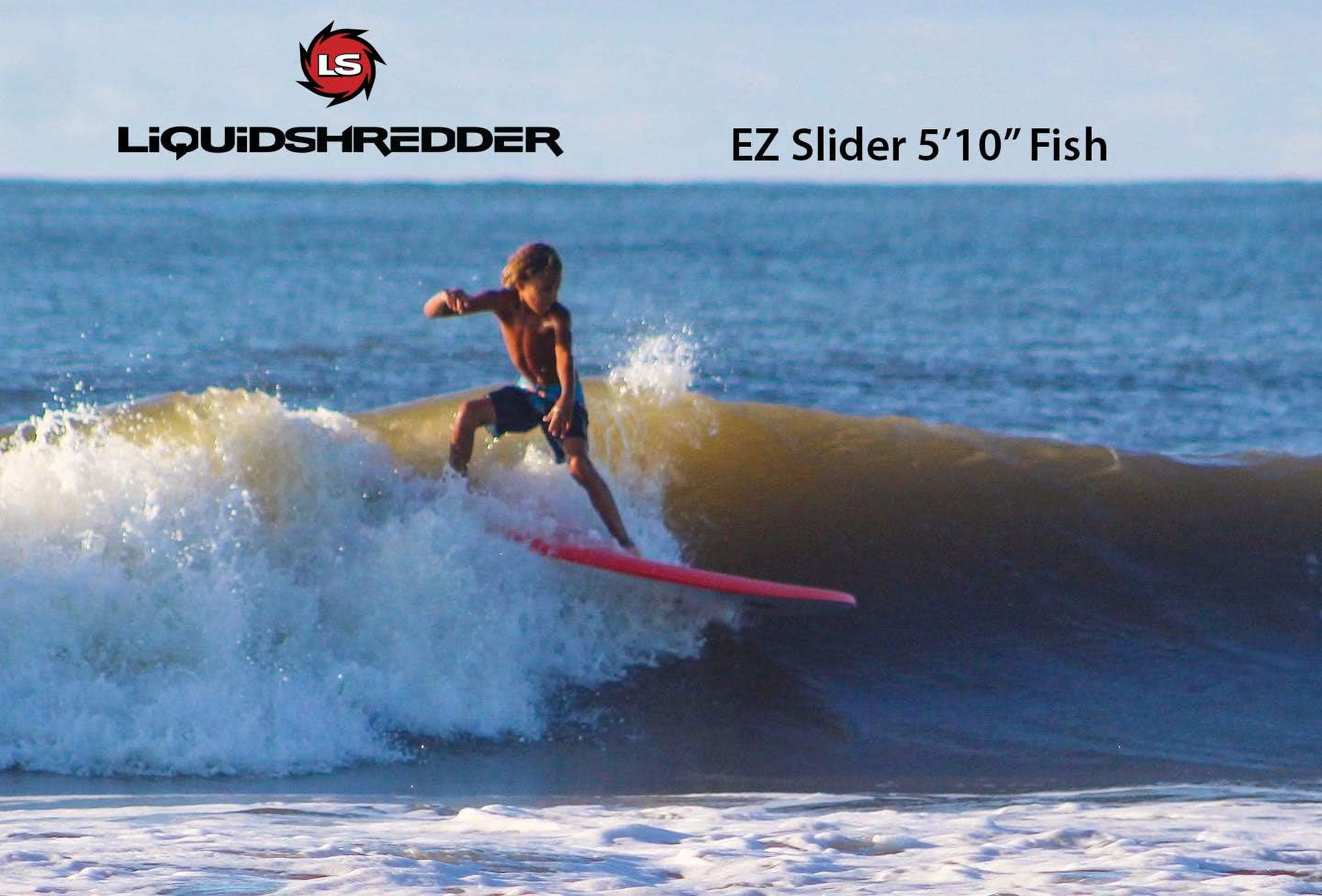 Liquid Shredder Retro Fish Foam Surfboard, 5 ft. x 10 in., Wave
