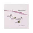 thumbnail image 5 of Brilliant Prong Simulated Peridot Girls Earrings Screw Back 14k White Gold, 5 of 7