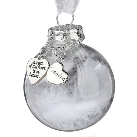 

GadgetVLot 6 cm plastic round feather commemorative ball home holiday gift pendant