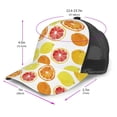 thumbnail image 2 of Lsque Lemon Orange Printed Trucker Hat - Baseball Cap for Men Women - Breathable Mesh Side, Adjustable Fit - for Casual Wear, 2 of 7