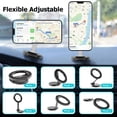 thumbnail image 2 of Soporte magnético plegable para móvil para coche; soporte con ventosa y rotación de 360 grados; soporte para móvil y navegador de coche; soporte antivibraciones, 2 of 7