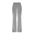 thumbnail image 4 of Byworldtasic Womens Pants Women's High Waist Velour Flare Pants Fall Winter High Waisted Stretchy Slim Velour Flared Pants for Women, 4 of 6