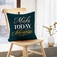 thumbnail image 5 of LALILO Throw Pillow Covers Make Adventure Inspirational Quote Cushion Cover 18" x 18", 2 Pack, 5 of 6