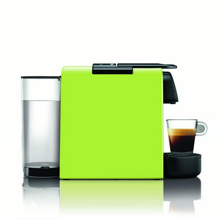 Nespresso by De'Longhi Essenza Mini Single-Serve Espresso Machine in Lime  Green and Aeroccino Milk Frothier in Black 