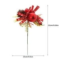 thumbnail image 2 of Christmas Flower Picks, Christmas Glitter Flowers Picks and Spray Ornament with Berries and Pinecone Gift Box for Xmas Tree Wreath Vase Table Centerpiece, 1 Pcs, 9.06x5.91", 2 of 3