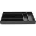 thumbnail image 6 of Bamboo Silverware Organizer for Drawer, Kitchen, 6 Slot Utensil Tray (Black, 17 x 11.75 x 1.75 In), 6 of 10