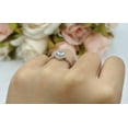 thumbnail image 5 of Halo Dazzling Heart Promise Ring Round CZ 925 Sterling Silver Size 10, 5 of 7