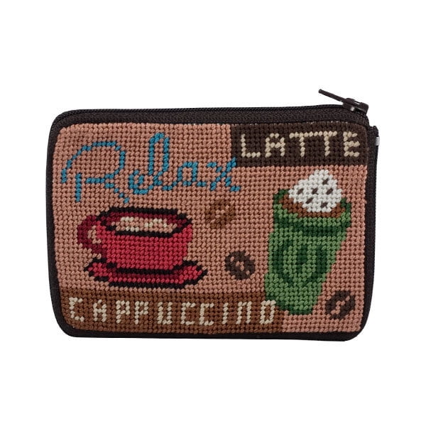 Stitch and Zip Coin//Credit Card Case Needlepoint Kit-Red Asian Floral SZ202 by Stitch /& Zip