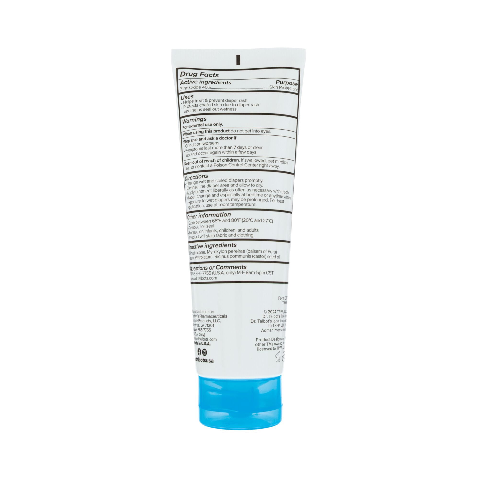 Dr. Talbot's Maximum Strength Baby Diaper Rash Ointment for Infants, 4 oz