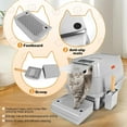 thumbnail image 5 of Kalolary Stainless Steel Cat Litter Box with Lid, Enclosed Removable Metal Litter Tray for Large Cat with High Sided Enclosure, Scoop, Pedal, Anti-Leakage, Non-Sticky, Easy Cleaning (Grey), 5 of 7