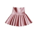 thumbnail image 2 of HOMADLES Girls School Skirt Elastic Waist A Line Pleated Skirt Princess Party Skirt for Girls Solid Lightweight Pink 8-9T, 2 of 5