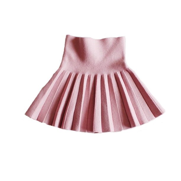 Odeerbi Niñas Invierno Cintura Alta Falda Plisada Color Sólido Falda Uniforme Escolar