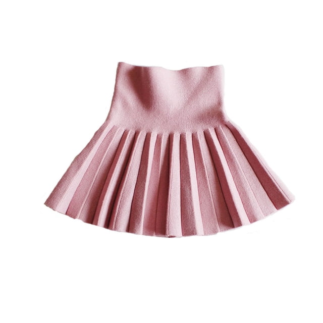 Odeerbi Niñas Invierno Cintura Alta Falda Plisada Color Sólido Falda Uniforme Escolar
