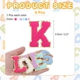 thumbnail image 2 of Parche de letras Chenille Uxcell autoadhesivo, alfabeto K, parche bordado (multicolor, paquete de 6), 2 of 6