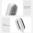 thumbnail image 4 of Peine de pelo con cojín de aire tipo prensa para mujer, cepillo de autolimpieza, cepillo para desenredar, accesorios de estilismo para masaje, 4 of 5