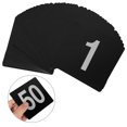 thumbnail image 4 of MRLESS 50pcs Double Side Table Number Cards 1-50 PVC Place Cards Number Place Cards Table Number Signs for Wedding Reception Restaurant Cafe Club, 4 of 8