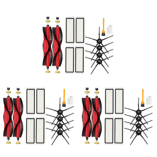 3 Set All Sets Main Brush Side Brush HEPA Filter Mop Cloth Replacement for S6 MaxV Vacuum Cleaner Parts