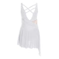 thumbnail image 3 of Hansber Girl's Lyrical Dance Dress Figure Ice Skating Asymmetrical Skirt Leotard Ballet Contemporary Dancewear White 10, 3 of 6