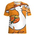 thumbnail image 5 of Duck Corn Hat Orange T Shirts Basic T-Shirt Short Sleeve Ladies Tee Shirt Summer Graphic Clothing, 5 of 6